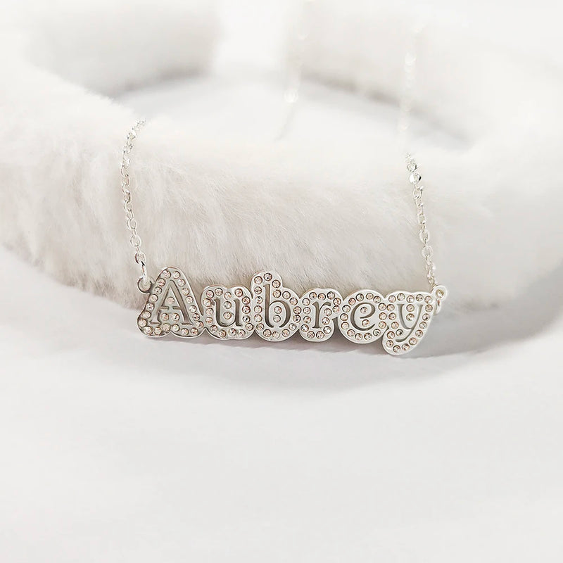 DODOAI Rhinestone Zirconia Necklace Classic Wedding Jewelry
