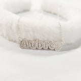 DODOAI Rhinestone Zirconia Necklace Classic Wedding Jewelry