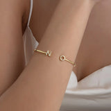 DODOAI Zircon Bangles Name Bracelet & Bangle Women Jewelry