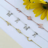 DODOAI Letter Necklace For Women Stainless Steel Nameplate Gift