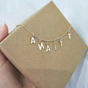 DODOAI Name Necklace Stainless Steel Nameplate Gift