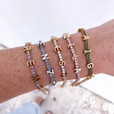 DODOAI Tennis Chain Personalized Name Bracelet Women Jewelry