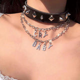 DODOAI Stainless Steel Name Necklace with Personalized Letters - Girl Gift