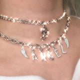 DODOAI Stainless Steel Name Necklace with Personalized Letters - Girl Gift
