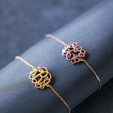 DODOAI Name Bracelet Boho Monogram Stainless Steel Jewelry