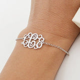 DODOAI Name Bracelet Boho Monogram Stainless Steel Jewelry