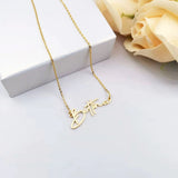 DODOAI Custom Name Necklace, Cursive Font Pendant