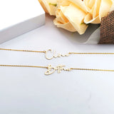 DODOAI Custom Name Necklace, Cursive Font Pendant