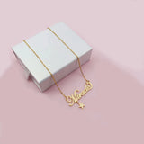 DODOAI Custom Name Necklace Moon Star Nameplate Stainless Steel