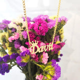 DODOAI Stainless Steel Name Necklace With Crown Women Name Necklaces...