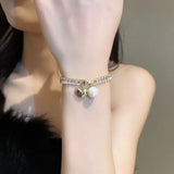Korea Pearl Geometric Drop Earrings for Women