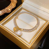 Korea Pearl Geometric Drop Earrings for Women