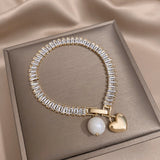 Korea Pearl Geometric Drop Earrings for Women