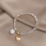 Korea Pearl Geometric Drop Earrings for Women