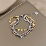 Three Layers Wheat Tassel Chain Bracelet for Women
