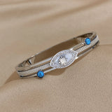 316L Stainless Steel Zircon Woman Charm Bracelet Bangle Stylish Jewelry