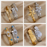316L Stainless Steel Zircon Woman Charm Bracelet Bangle Stylish Jewelry