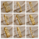 316L Stainless Steel 18K Bangles Bracelet for Men Women