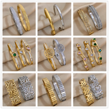 316L Stainless Steel 18K Bangles Bracelet for Men Women