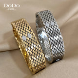 Chunky Rhombus Stainless Steel Bangles for Women