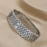 Chunky Rhombus Stainless Steel Bangles for Women