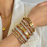 Zircon Stainless Steel Bracelet for Women