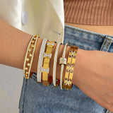 Zircon Stainless Steel Bracelet for Women