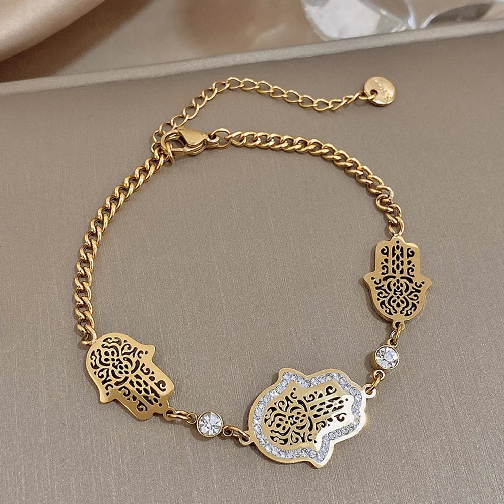 Vintage Hand of Fatima Bracelet for Women