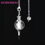 Tiger Eye Crystal Dowsing Pendulum Balance Reiki Stone Pendant