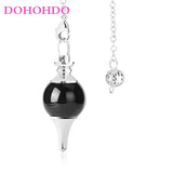 Tiger Eye Crystal Dowsing Pendulum Balance Reiki Stone Pendant