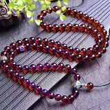 Dominican Amber 108 Buddha Beads Bracelet Violet Stone Men's Women's Bracelets