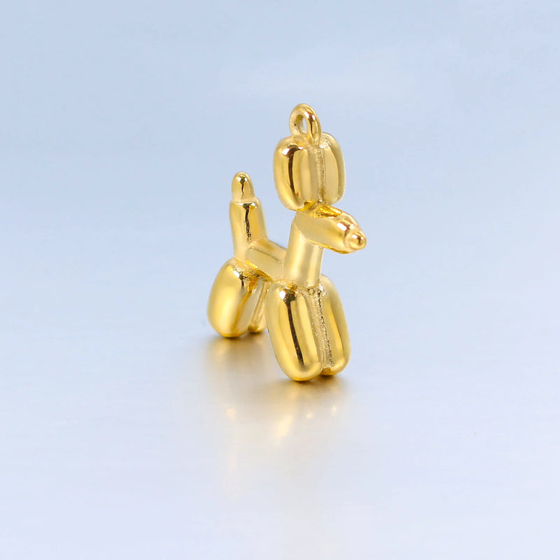 3pcs/Lot Polished Dog Stainless Steel Charms Pendant DIY Jewelry