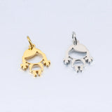 5pcs 11.5mm*18mm Little Girl Charm Pendant Stainless Steel DIY Jewelry Gift