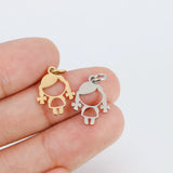 5pcs 11.5mm*18mm Little Girl Charm Pendant Stainless Steel DIY Jewelry Gift