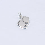 5pcs/Lot 19mm Fat Foot Stainless Steel Pendant Women DIY Charms Jewelry