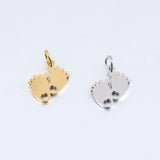 5pcs/Lot 19mm Fat Foot Stainless Steel Pendant Women DIY Charms Jewelry