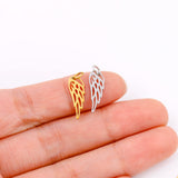 5pcs/Lot Stainless Steel Charm Feather Wing Pendant