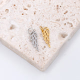 5pcs/Lot Stainless Steel Charm Feather Wing Pendant