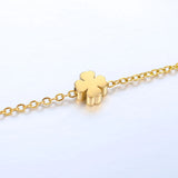 5pcs Stainless Steel Four Leaf Clover Bead Pendant Necklaces DIY Accessory