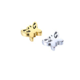 5pcs Stainless Steel Butterfly Hole Bead Pendant DIY Necklace