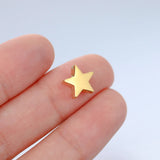 5pcs Stainless Steel Pentagram Small Hole Bead Pendant