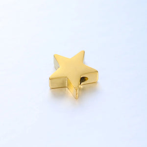 5pcs Stainless Steel Pentagram Small Hole Bead Pendant