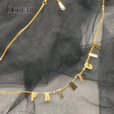 DOREMI 10MM Stainless Letter Necklace Name Pendant Necklaces