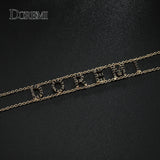 Personalized Zircon Choker Crystal Name Necklace with 9mm Letters