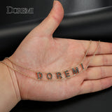 Personalized Zircon Choker Crystal Name Necklace with 9mm Letters