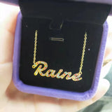 DOREMI Stainless Steel Initials Choker with Rhinestones