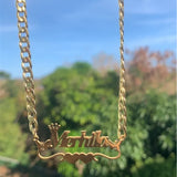 DOREMI Stainless Elephant Pendant Name Necklace Steel Choker Animal Nameplate