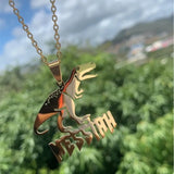 DOREMI Stainless Elephant Pendant Name Necklace Steel Choker Animal Nameplate