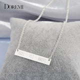 Personalized DOREMI Stainless Steel Bar Necklace with Any Name