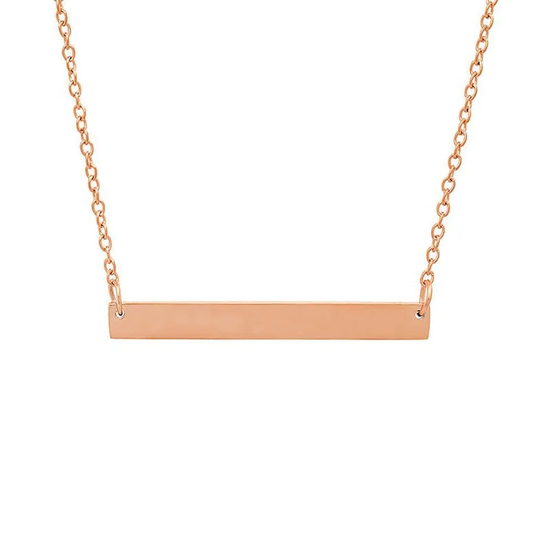 Personalized DOREMI Stainless Steel Bar Necklace with Any Name
